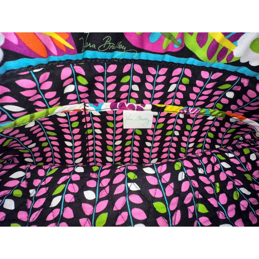 Vera Bradley Rhythm and Blues Floral Quilted Cotton Tote Shoulder Bag Toggle - Picture 7 of 10